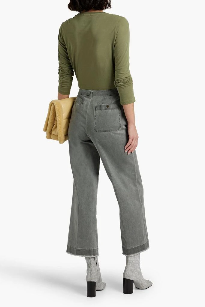 ATM Anthony Thomas Melillo Cropped cotton-blend twill wide-leg pants 3