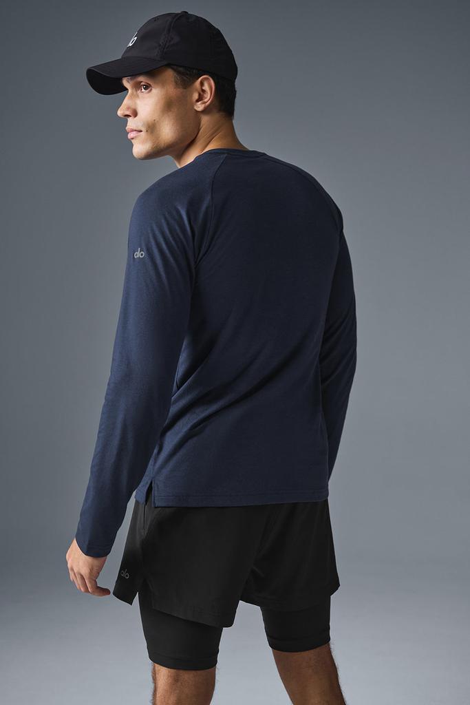 Alo Triumph Long Sleeve Tee - Navy