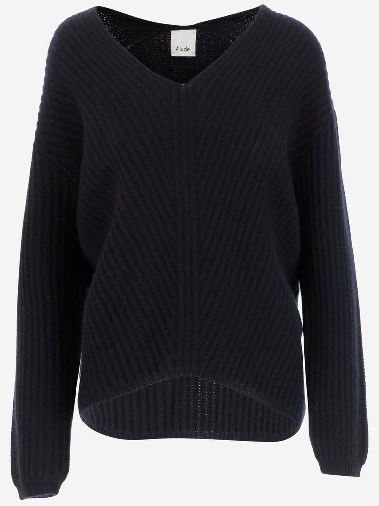 Allude Allude V-Neck Ribbed Sweater