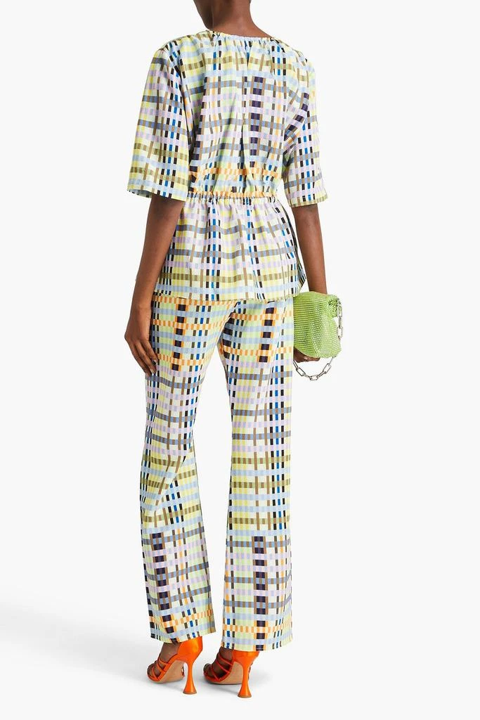 Stine Goya Marc checked crepe flared pants 3