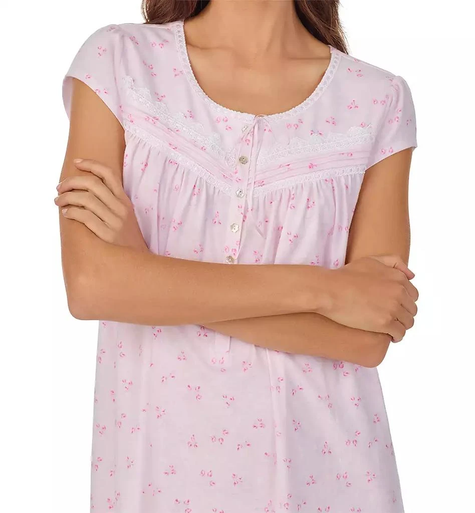 Eileen West Women's Cap-Sleeve Cotton Short Nightgown 3