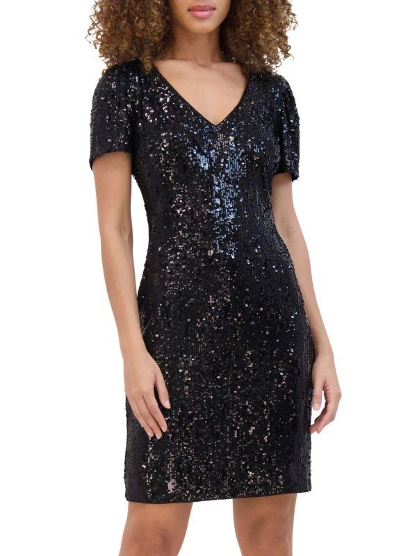 Kensie Sequin Mini Sheath Dress 2