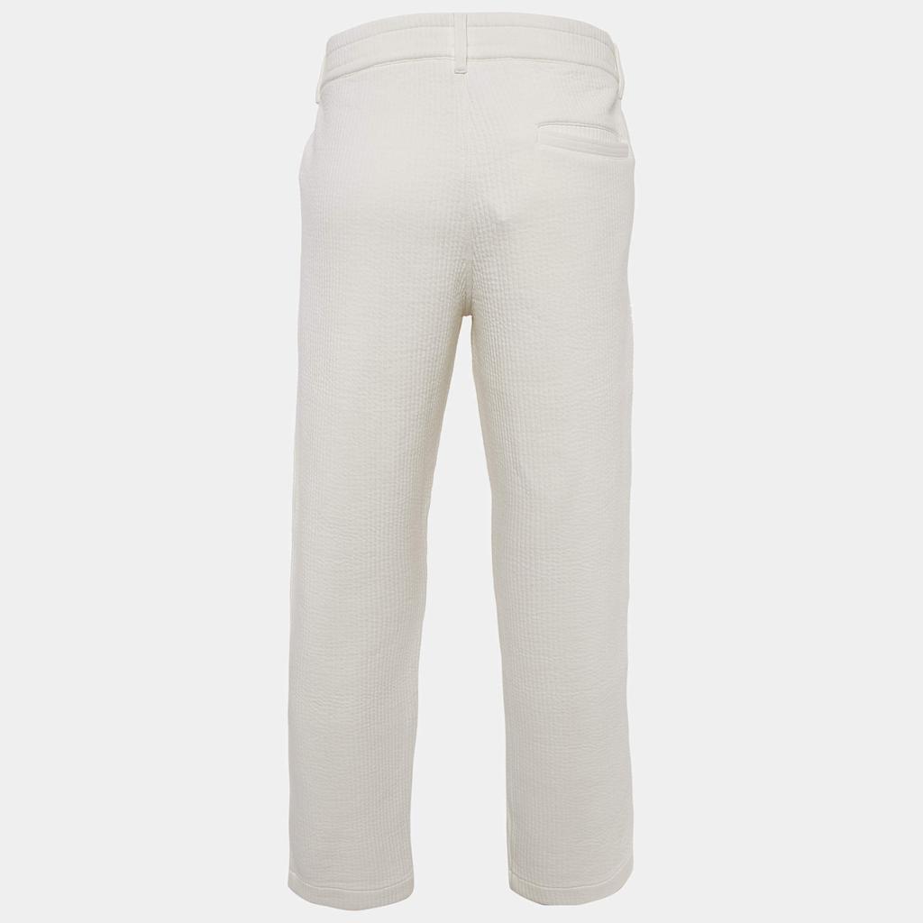Kith Kith White Rib Knit Pleated Trousers S