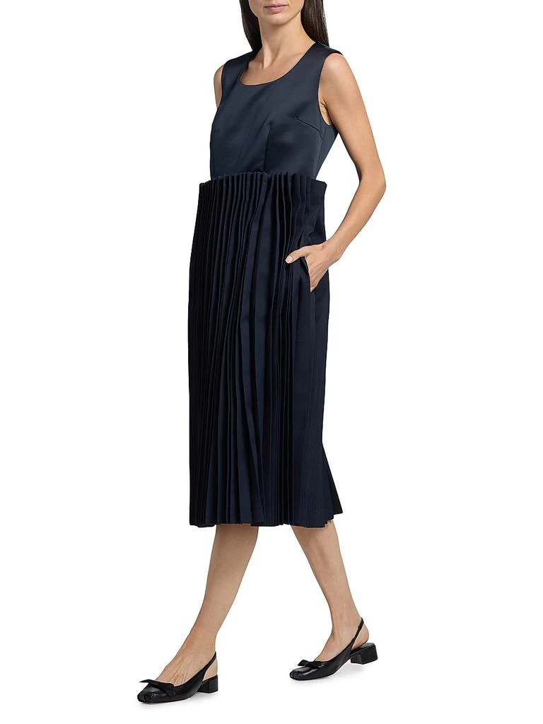 Jumper Pleated Midi-Dress  On Sale Now with Up to 60% Off | Discover  Exclusive Deals & Savings at BeyondStyle  Authentic Comme des Garcons  midi-length|satin|women's apparel|dresses |sleeveless|scoopneck|Women's|premier|solid|a-line|pleated|women's ...