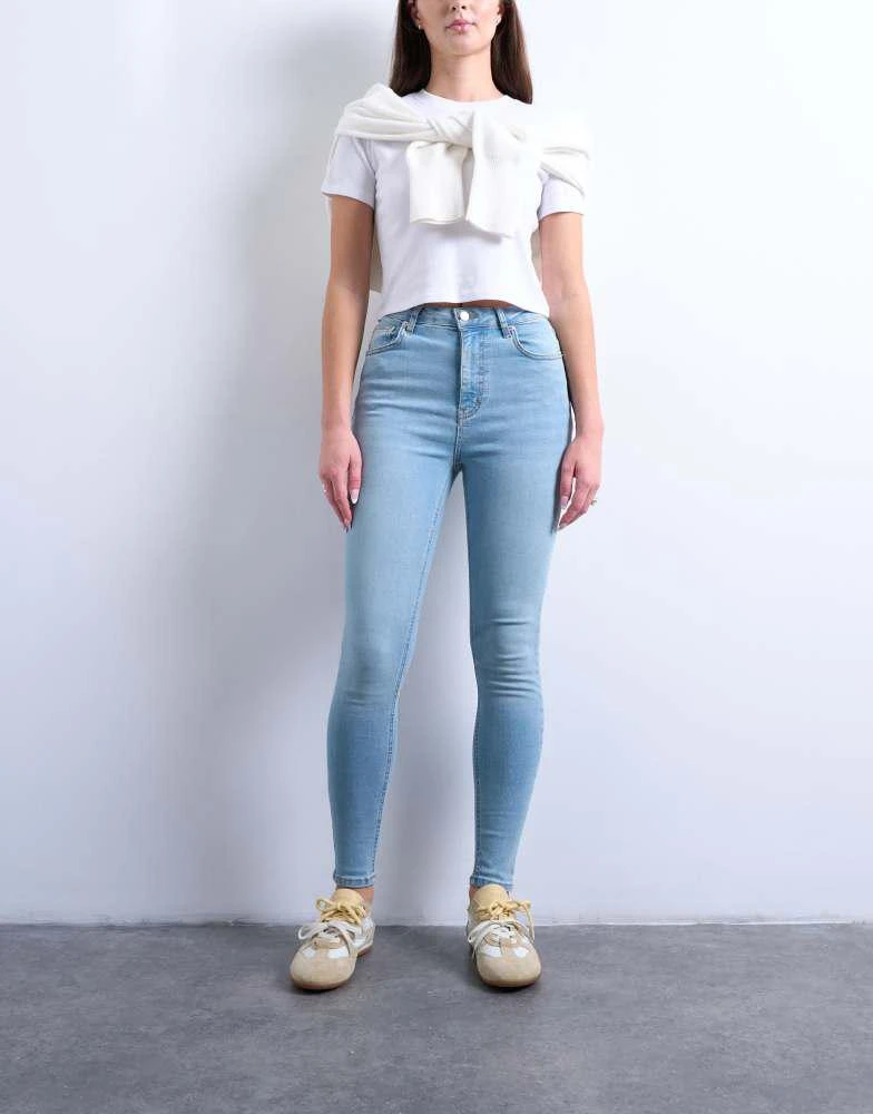 Topshop Topshop Hourglass Jamie skinny high rise jean in bleach