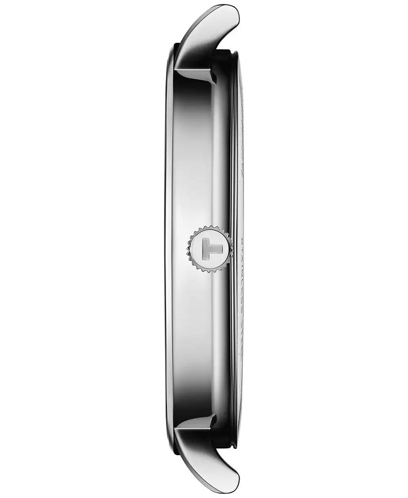 Tissot Men's Swiss Everytime Black Leather Strap Watch 40mm