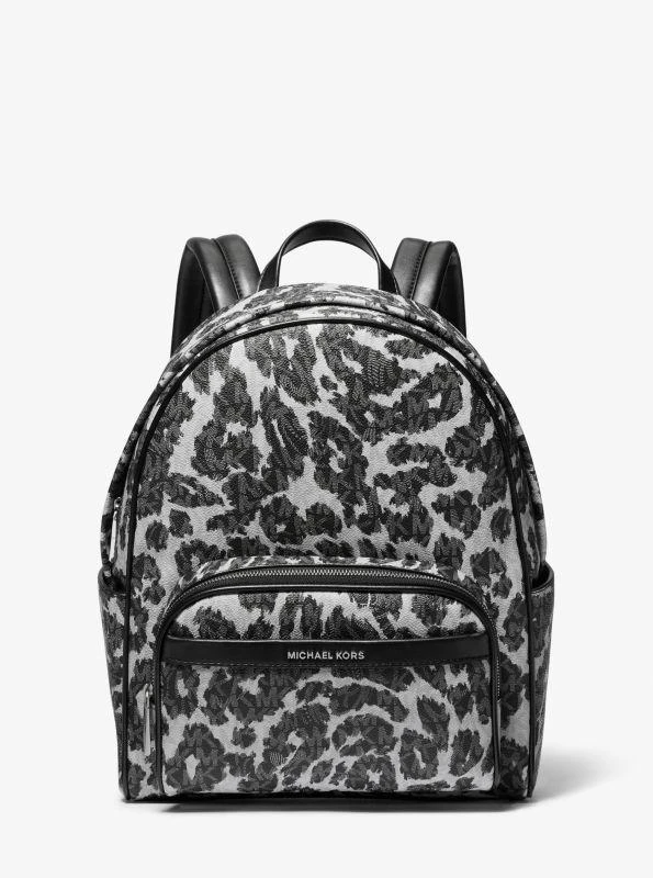 Michael Kors Bex Leopard Logo Backpack 1