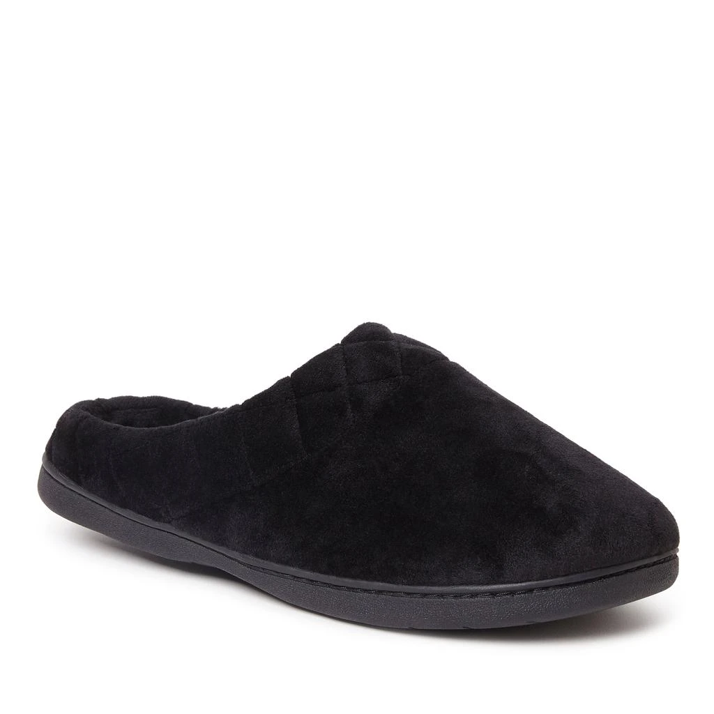 Dear Foams Women's Darcy Quilted Cuff Velour Clog Slipper 1