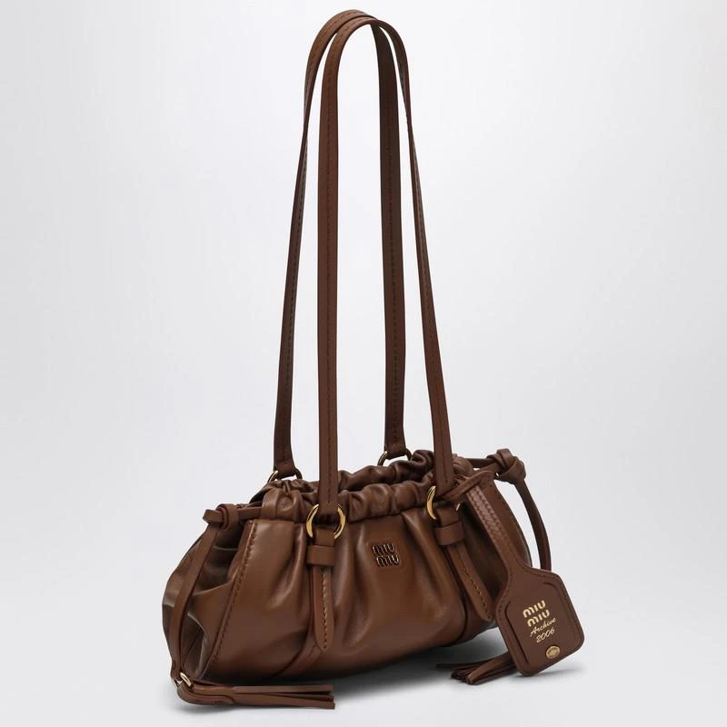Miu Miu Mini Joie bag in cognac nappa leather 3
