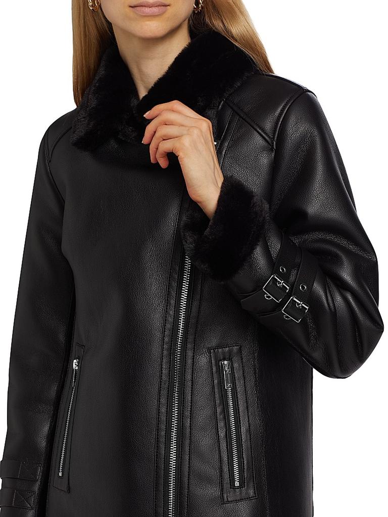 Generation Love Carla Faux Leather & Fur Coat - Jackets