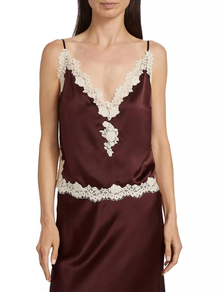 DÔEN Kira Lace-Trim Silk Camisole 3