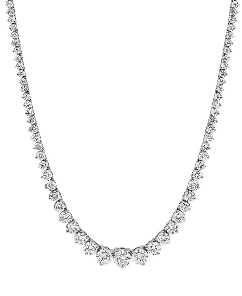 Badgley Mischka Lab Grown Diamond Graduated 16-1/2" Collar Necklace (10 ct. t.w.) in 14k White Gold or 14k Yellow Gold 1