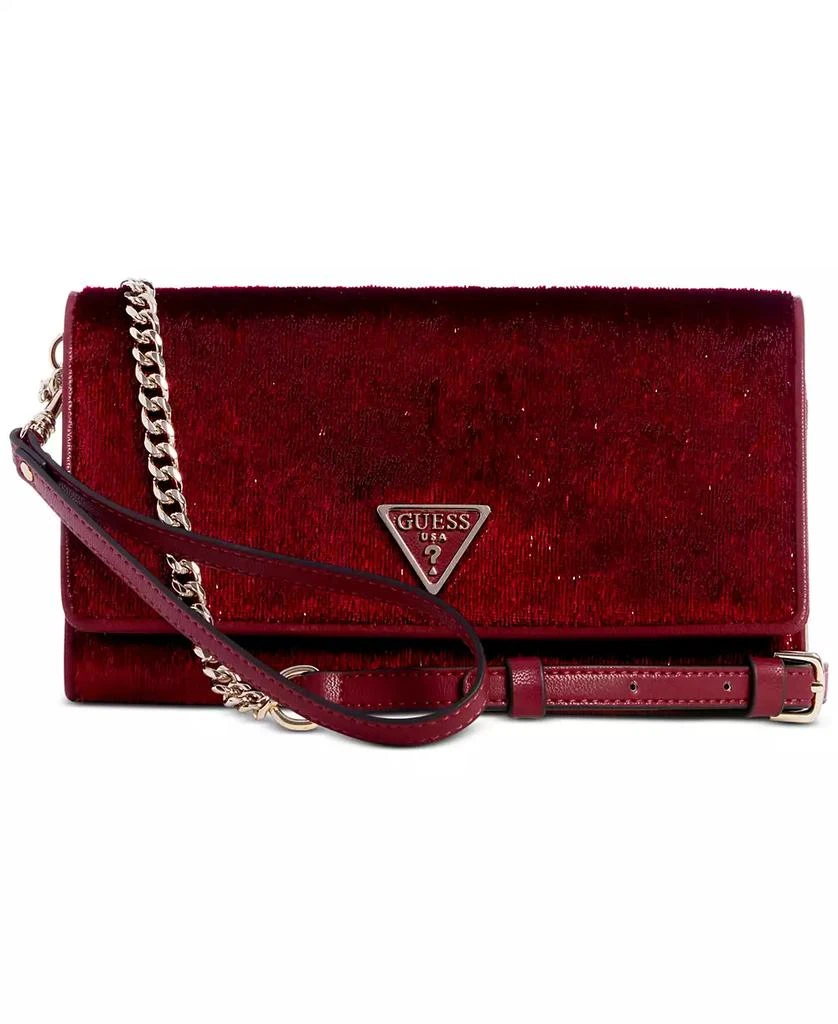 GUESS Glimmer Velvet Flap Clutch, Created For Macy's 1