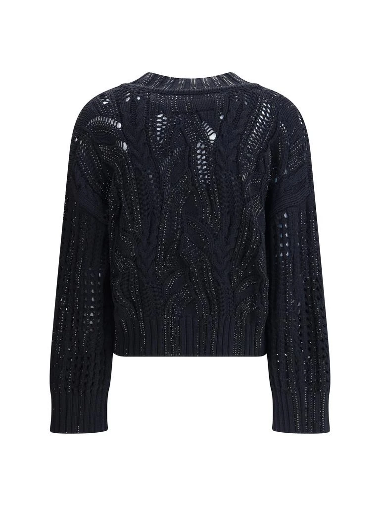 ERMANNO Rhinestone cotton Cardigan 2