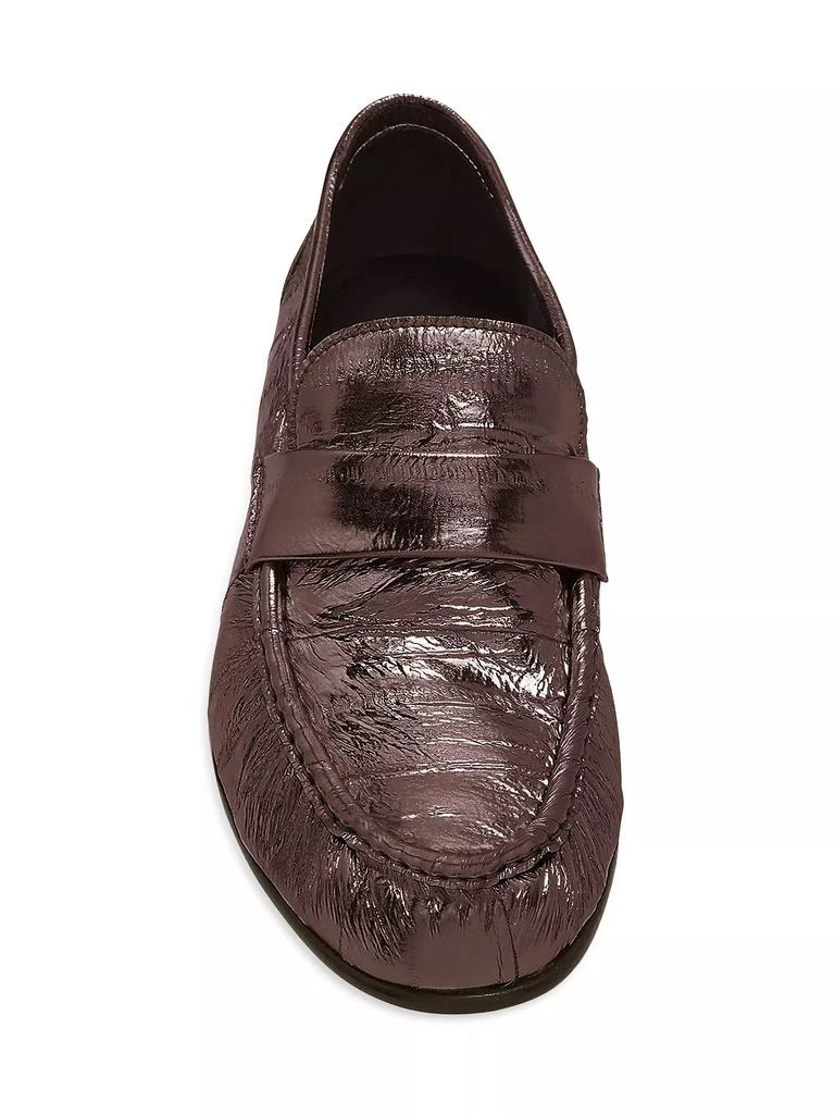 The Row Metallic Eel Skin Loafers 4