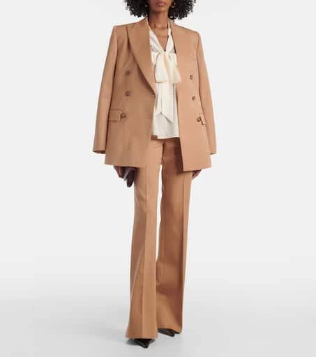 Stella McCartney Bow-detail lace-trimmed silk blouse 2