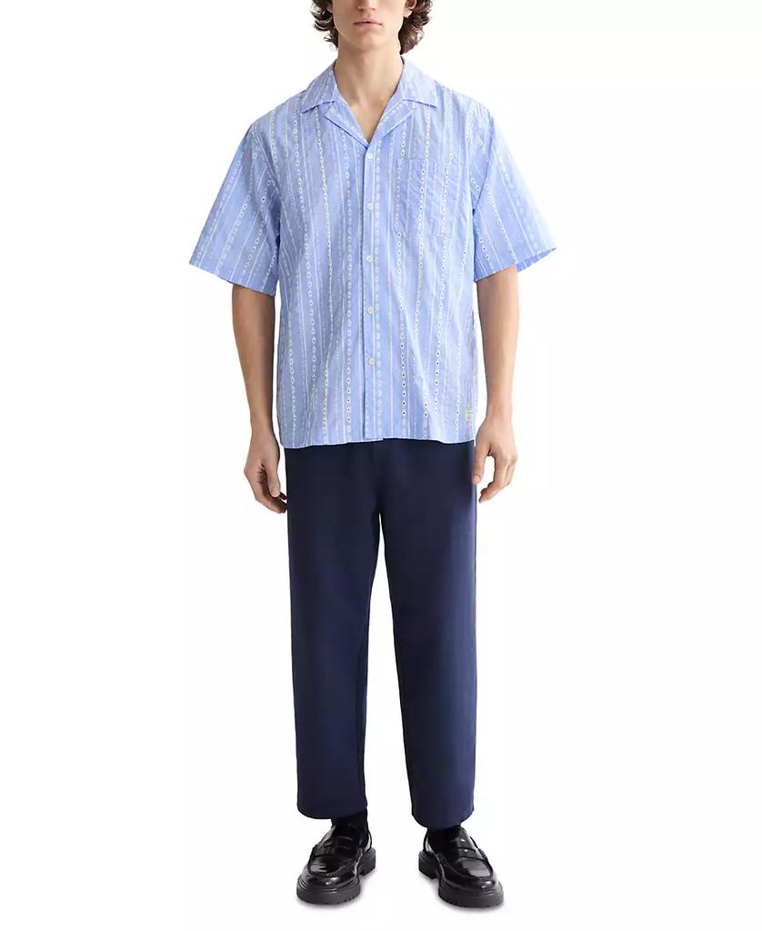 Scotch & Soda Men's Relaxed-Fit Stripe Short-Sleeve Shirt