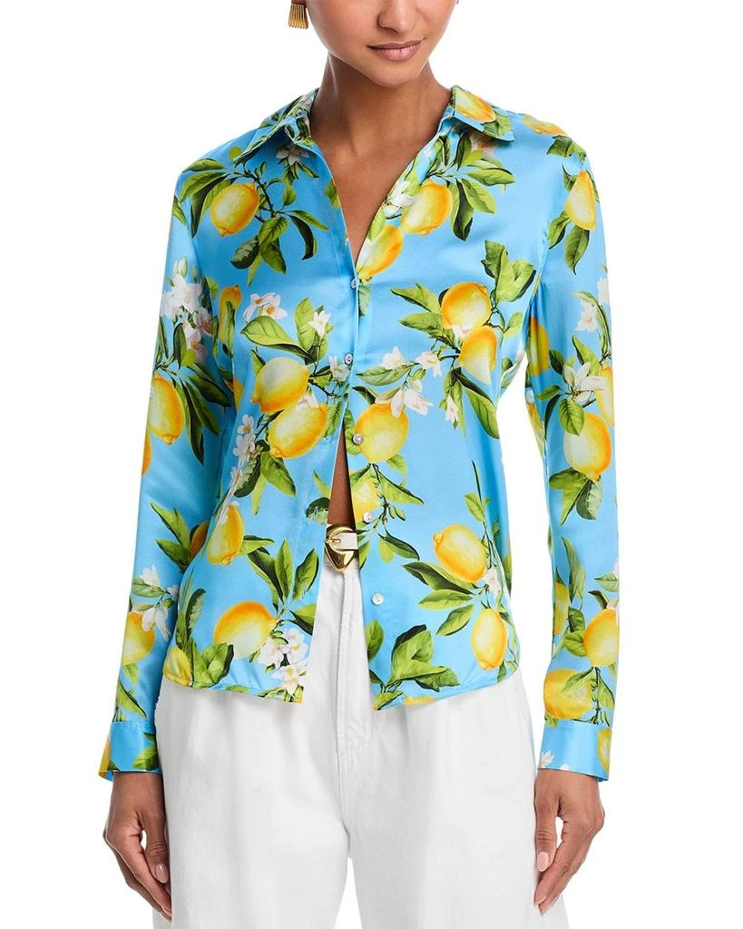 L'Agence Tyler Silk Printed Long Sleeve Blouse 1