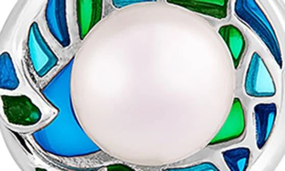 Splendid Pearls Enamel Freshwater Pearl Necklace 
Earrings Set 2