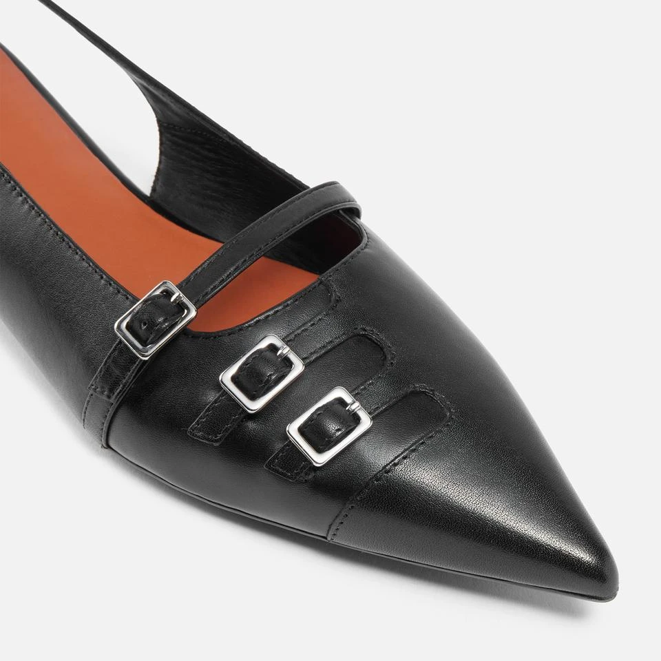 Vagabond VAGABOND WOMEN'S HERMINE BUCKLED LEATHER POINTED-TOE FLATS 4