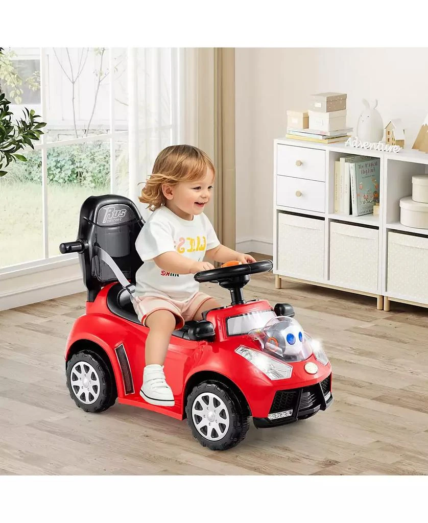 SUGIFT 3-in-1 Push Car for Toddler Sliding Car with Seat Belt and Canopy 3