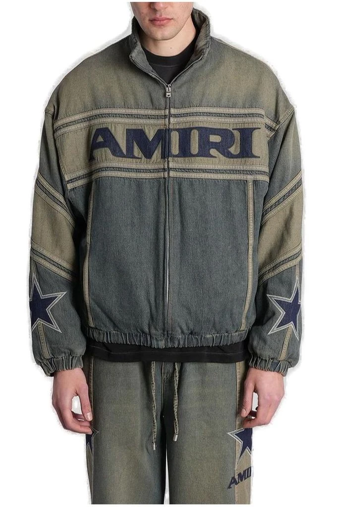 AMIRI Amiri Zip-Up Logo Denim Jacket