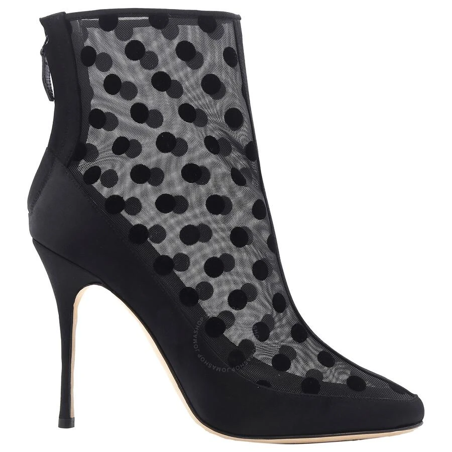 Manolo Blahnik Mukinka Verona Mesh Polka Dot Ankle Boots 1