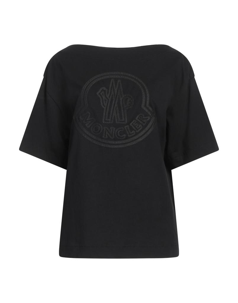 Tシャツ・カットソー MONCLER Embroidered Heart Logo Cotton T-Shirt Black Embroidered Heart Logo Cotton T-Shirt - Tops & T