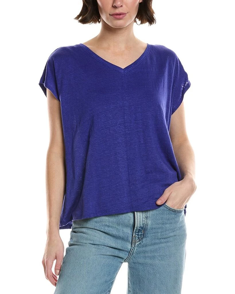 Eileen Fisher EILEEN FISHER V-Neck Square Linen T-Shirt