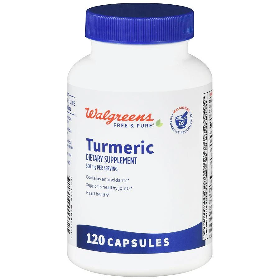 Walgreens Turmeric 500 mg per Serving Capsules (120 days) 1