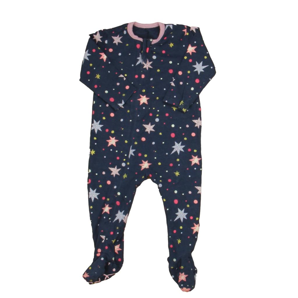 Egg Girls Navy | Purple | Pink Stars 1-piece footed Pajamas
