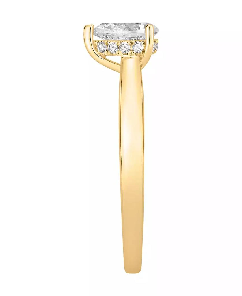 GIA Certified Diamonds Pear Engagement Ring (1 ct. t.w.) in 14k Yellow Gold 4