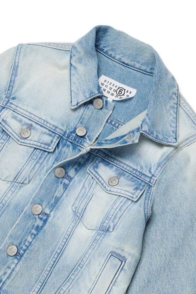 MM6 MM6 Maison Margiela Kids Long Sleeved Buttoned Denim Jacket 3