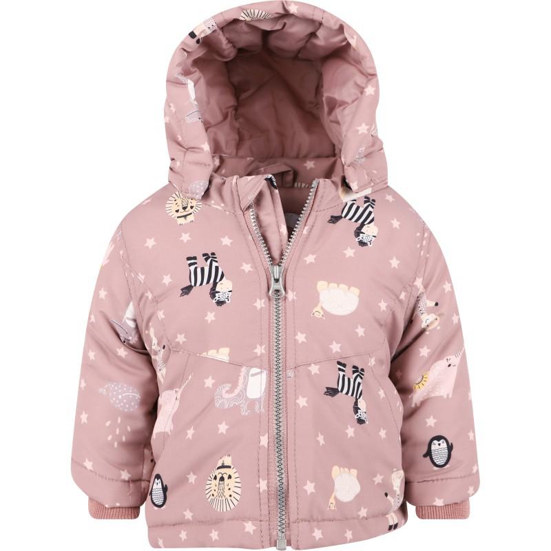 NAME IT® Funny animals padded jacket in powder pink