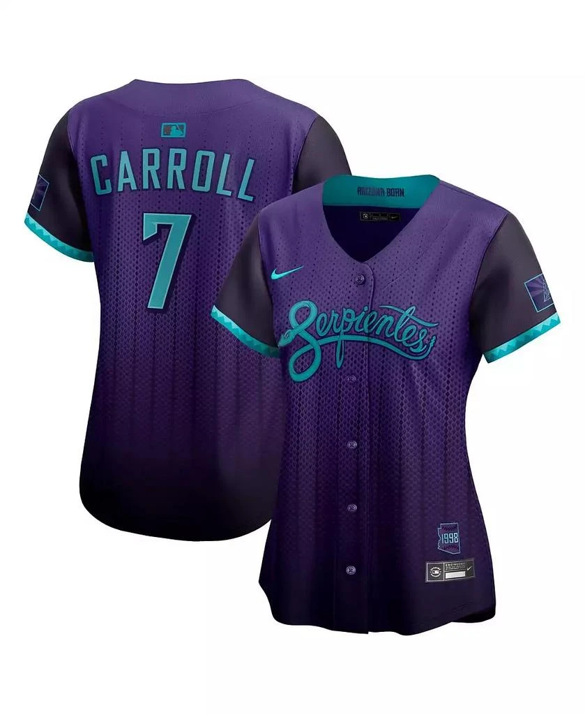 NIKE Women's Corbin Carroll Purple Arizona Diamondbacks 2025 City Connect Limited Player Jersey 1