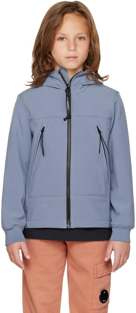 C.P. Company Kids Kids Blue Shell-R Goggle Jacket