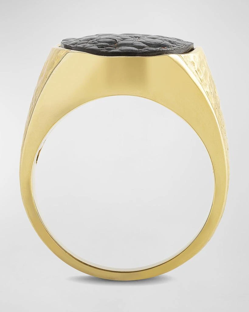Jorge Adeler Men's 18K Yellow Gold Hematite Ring 3