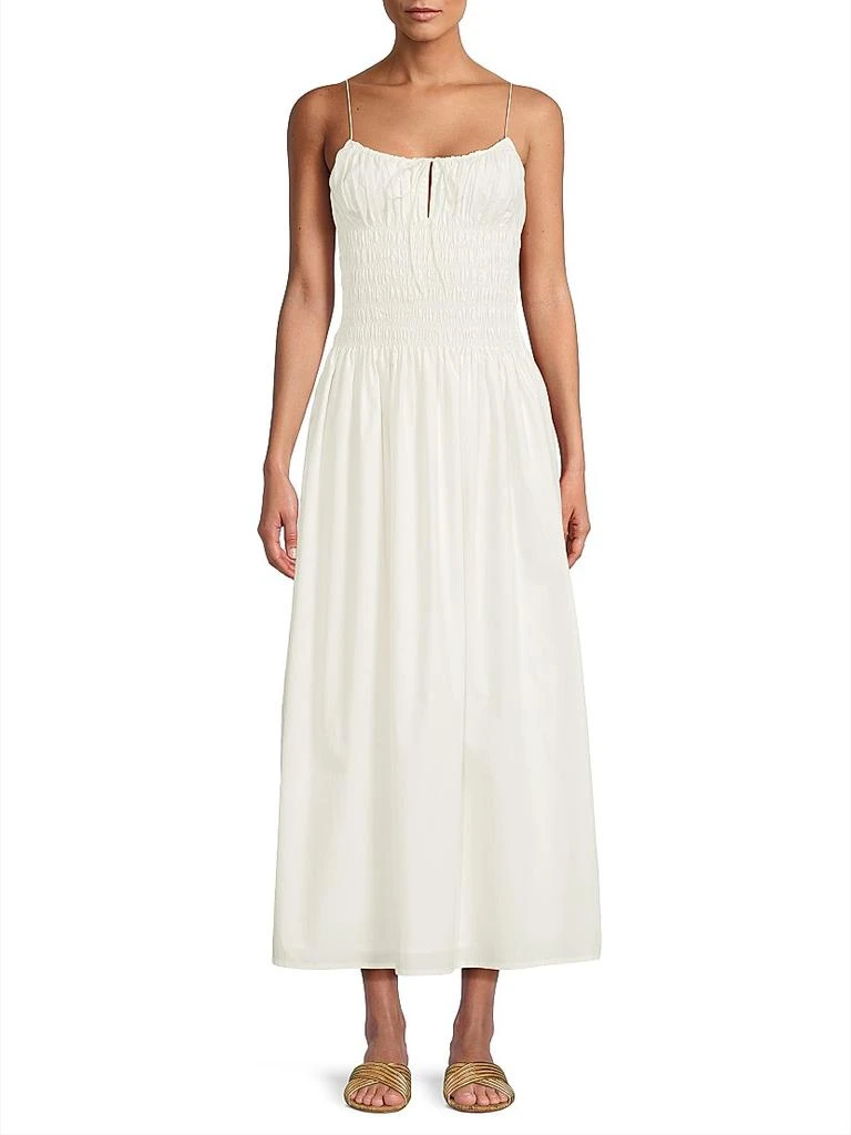Faithfull the Brand Aya Smocked Cover-Up Midi-Dress 3