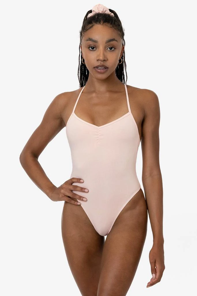 Los Angeles Apparel B308GD - Garment Dye Spaghetti Ruched Front Crossback Bodysuit 16