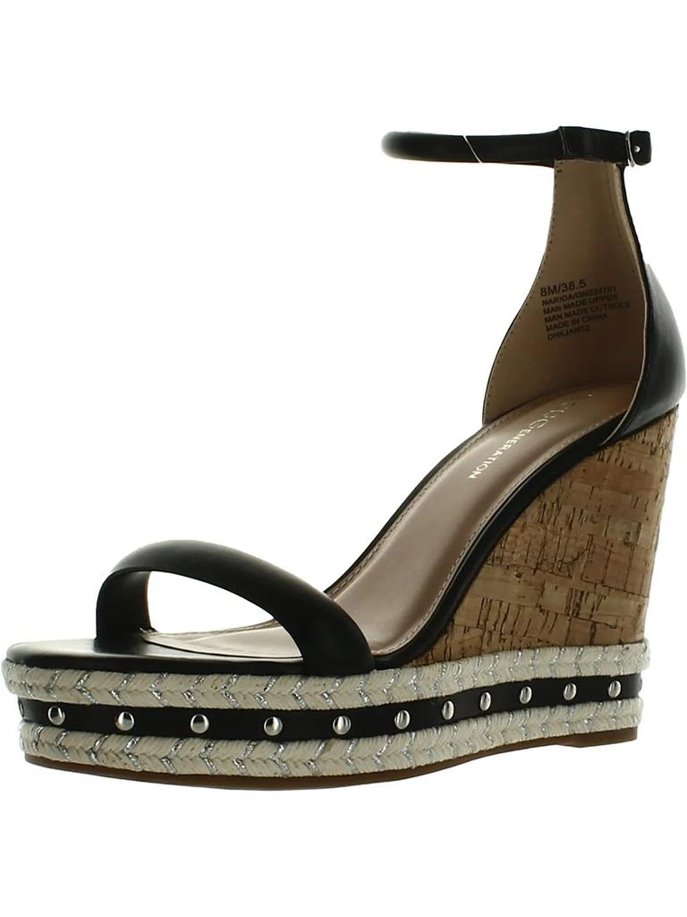 BCBG Narida Womens Faux Leather Platform Espadrilles 1