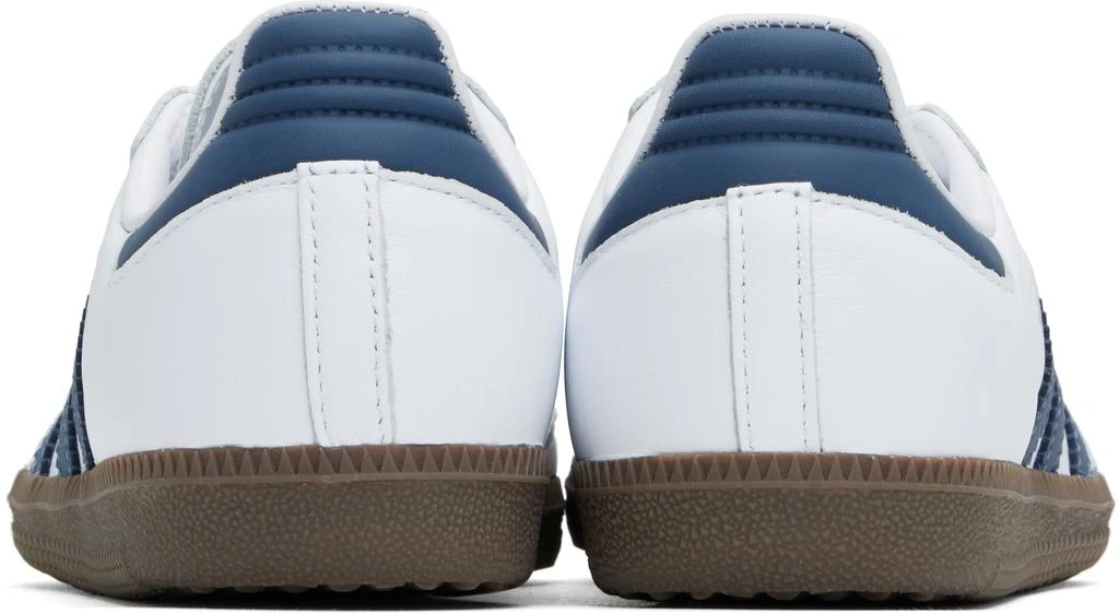 Adidas White & Navy Samba OG Sneakers 2