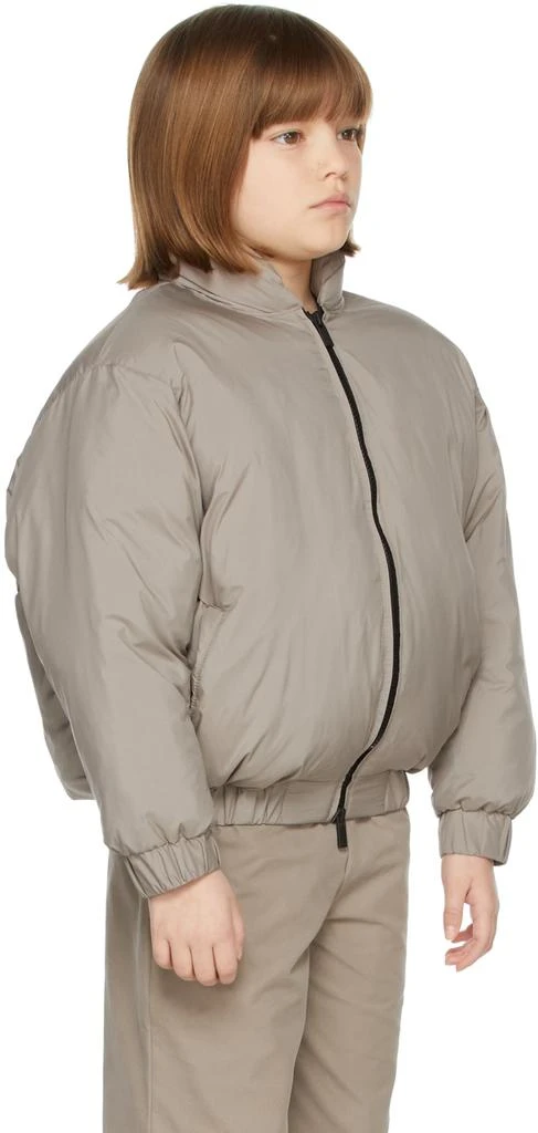 Essentials Kids Taupe Puffer Jacket 3