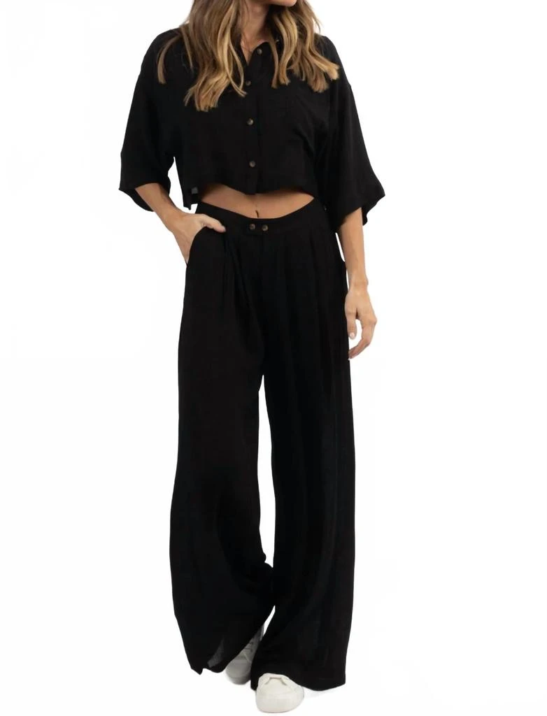 Minco Float On Collar Pant Set In Black 4