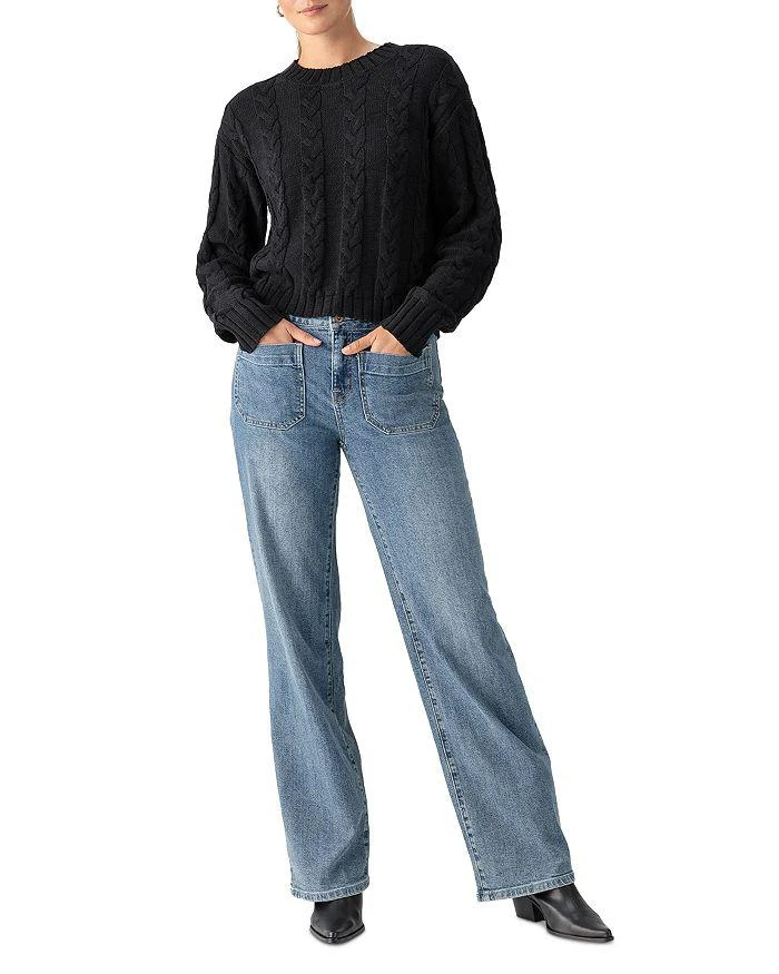 Sanctuary The Cable Crewneck Cable Knit Sweater 2