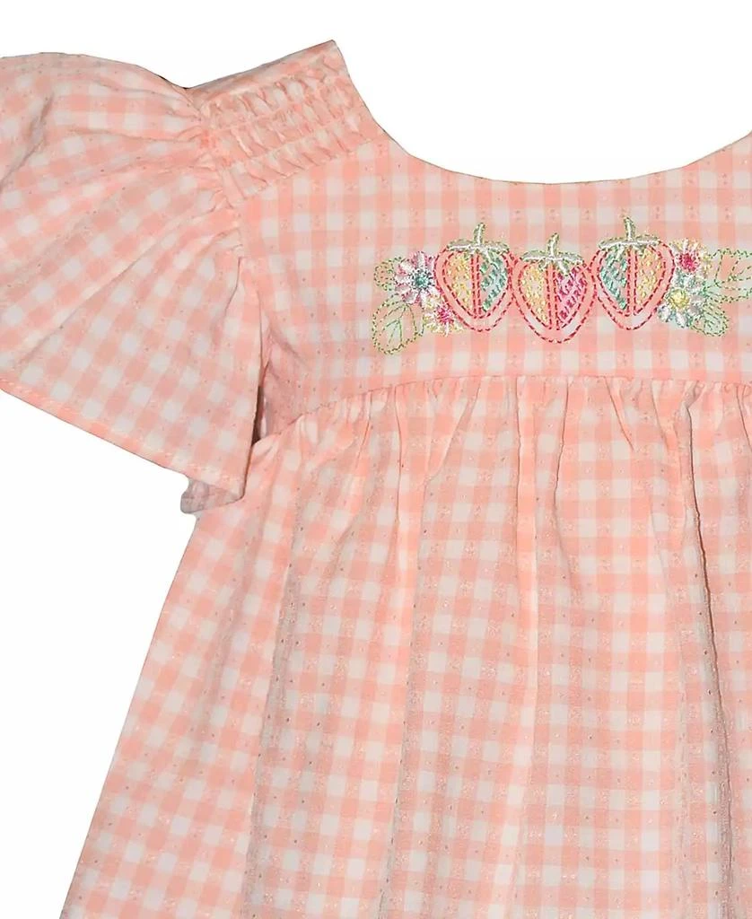 Bonnie Baby Baby Girls 2-Piece Check Strawberry Top and Bike Shorts Set 3