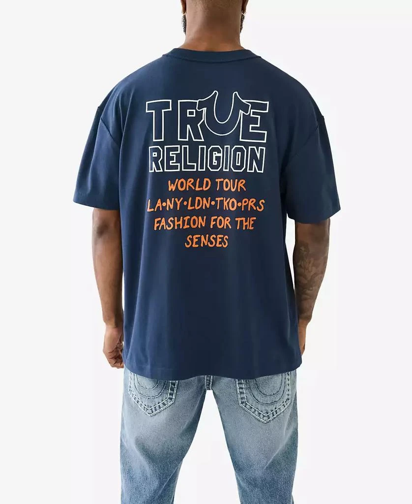 True Religion Men's Short Sleeve Relaxed World Tour T-shirts 1