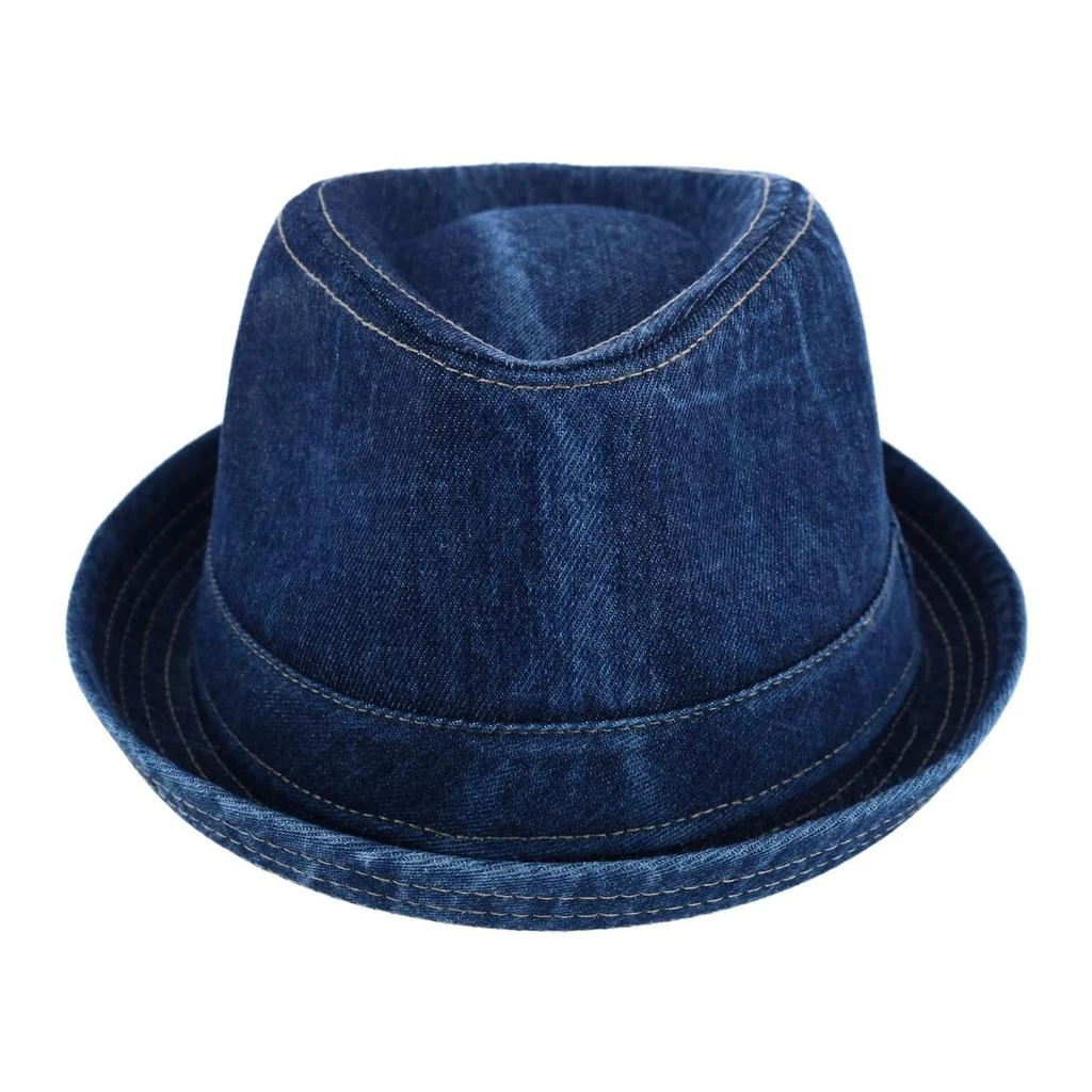 Epoch Hats Company Men's Washed Denim Cotton Fedora Hat 12