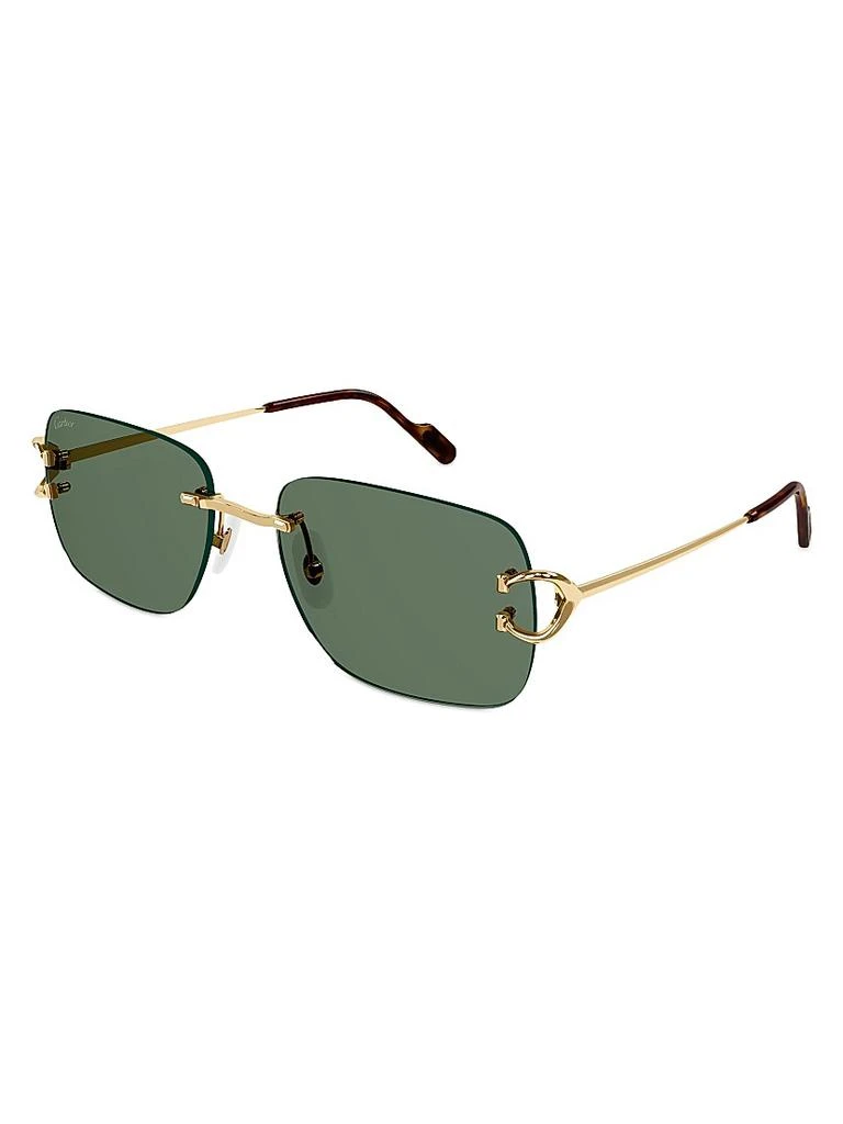 Cartier C Décor 59 Square Rimless Sunglasses 1