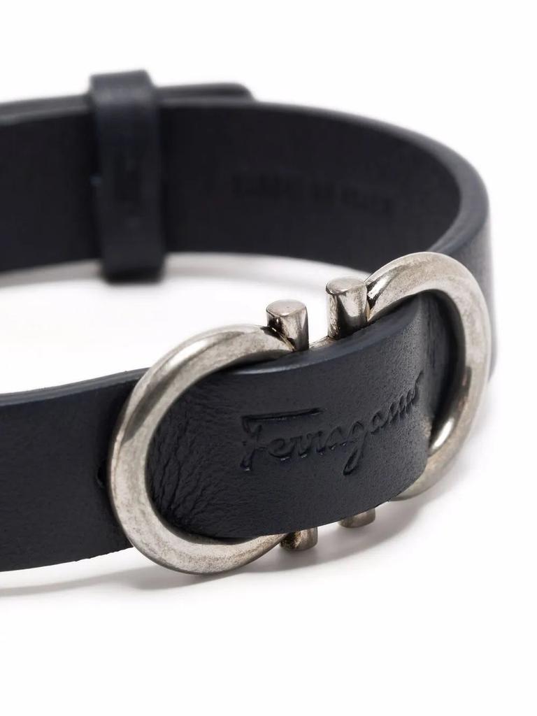 Salvatore Ferragamo Ferragamo Gancini Leather Bracelet