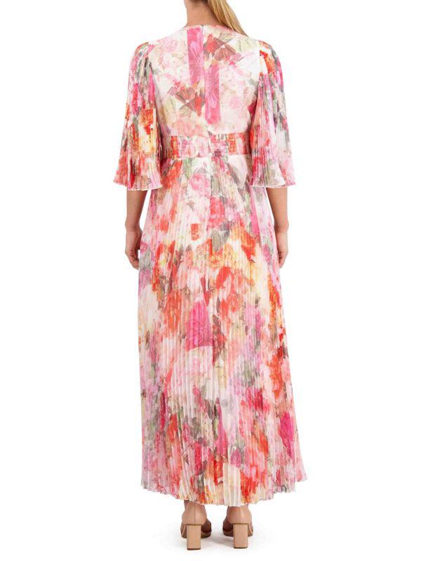 Vince Camuto Floral Accordion Pleat Maxi Dress